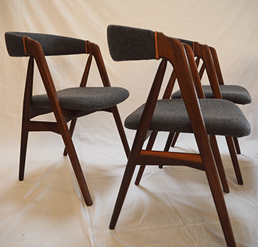 Set of six Danish dining chairs
